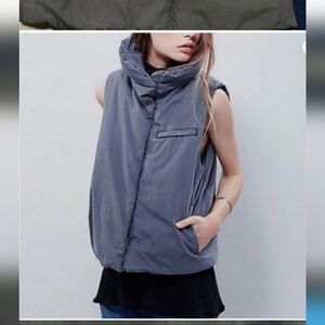 FREE PEOPLE Gray Puffer Vest XS
